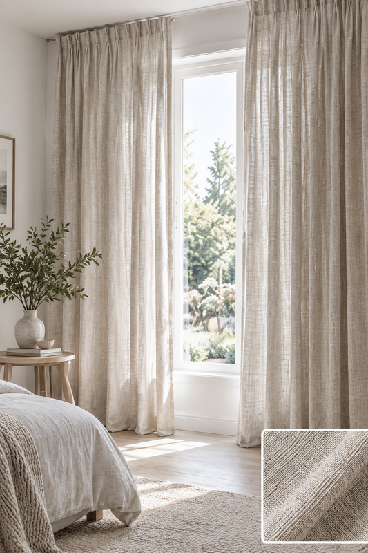 Natural Oatmeal Textured Curtain