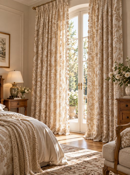 Heritage Botanical Toile Curtain